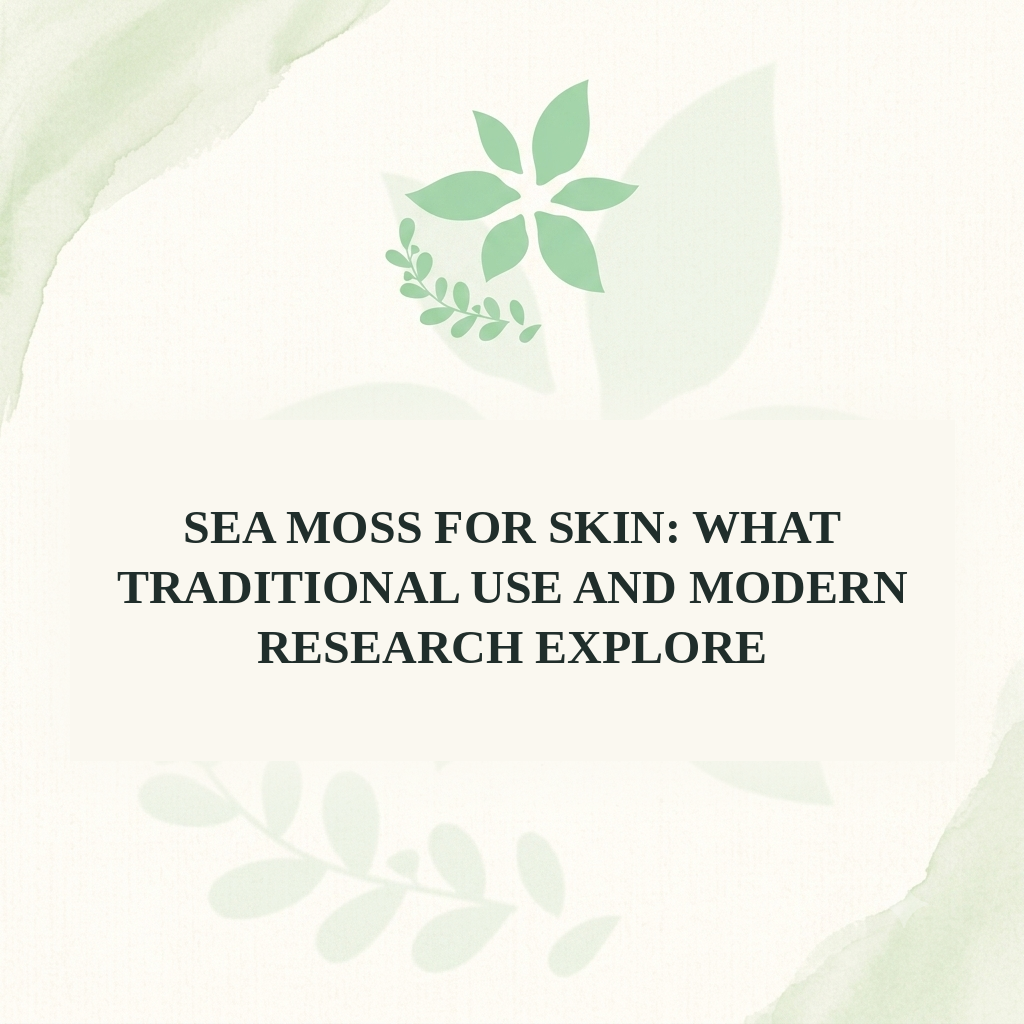 Sea Moss for Skin: What Traditional Use and Modern Research Explore