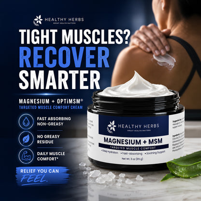 Healthy Herbs magnesium and MSM topical cream product image