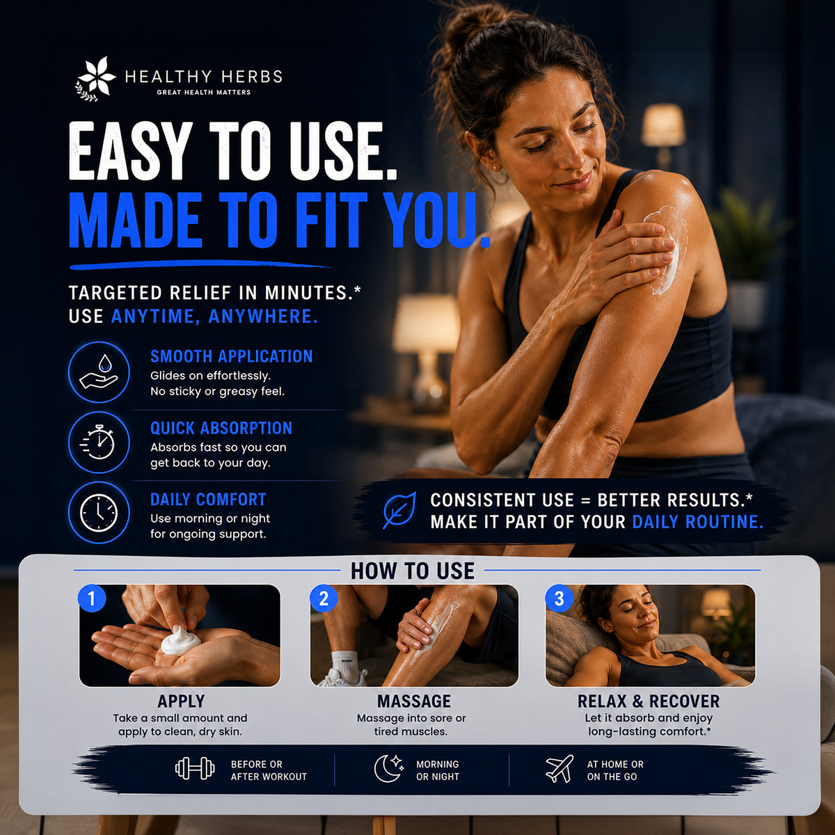 Healthy Herbs magnesium and MSM topical cream product image