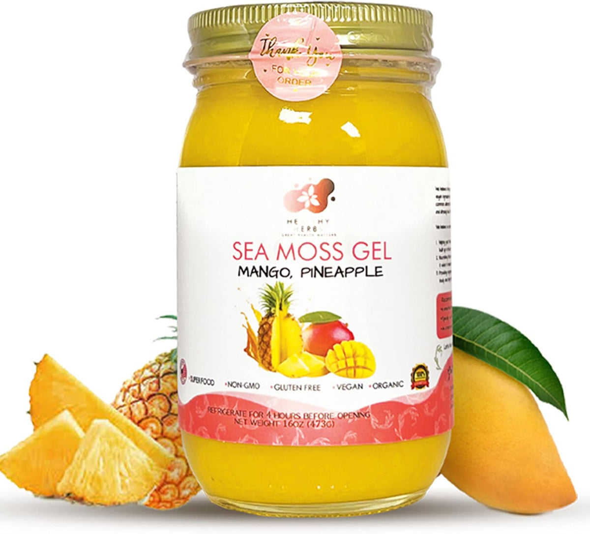 Healthy Herbs sweet mango pineapple sea moss gel (16 oz) product image