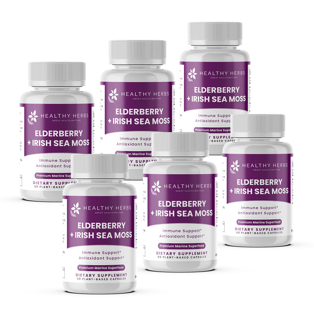Healthy Herbs elderberry and Irish sea moss capsules product image