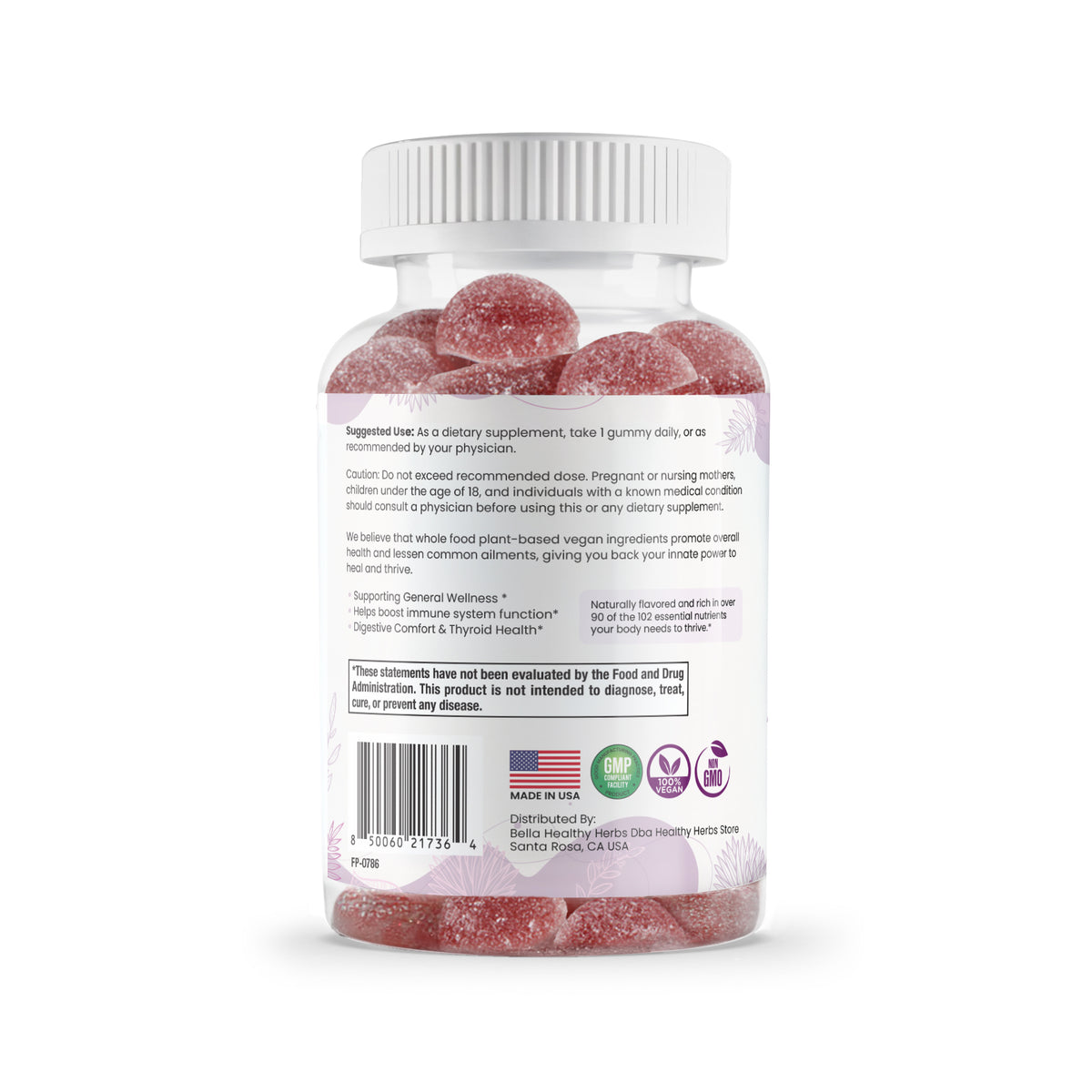 Healthy Herbs elderberry and Irish sea moss gummies product image