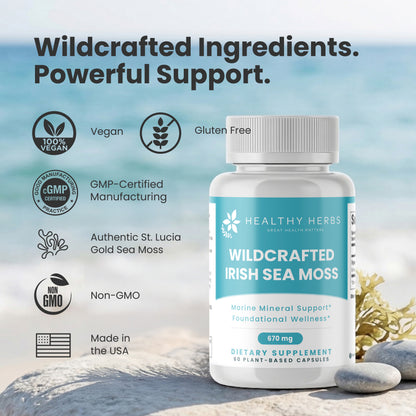 Healthy Herbs pure sea moss capsules 670mg product image