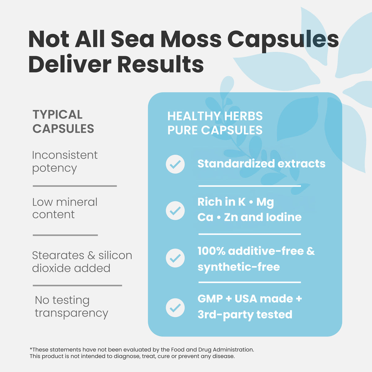 Healthy Herbs pure sea moss capsules 670mg product image