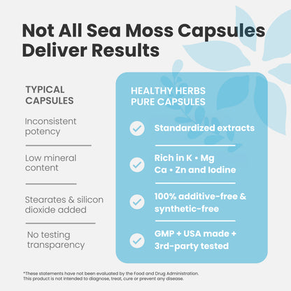 Healthy Herbs pure sea moss capsules 670mg product image