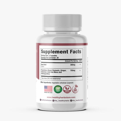 Healthy Herbs beet root, turmeric, ginger, cinnamon, sea moss extract, and ashwagandha product image