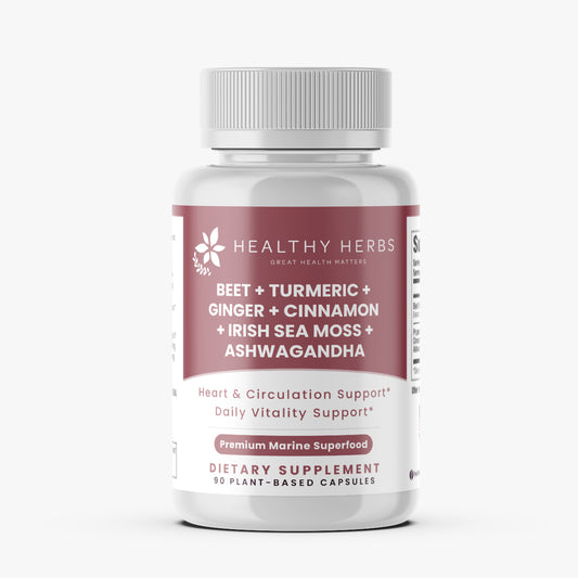 Healthy Herbs beet root, turmeric, ginger, cinnamon, sea moss extract, and ashwagandha product image