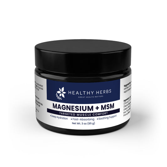 Healthy Herbs magnesium and MSM topical cream product image