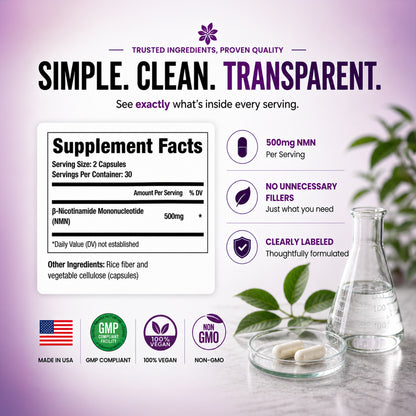 Healthy Herbs | NMN Cellular Energy Support* 500mg 60 Capsules