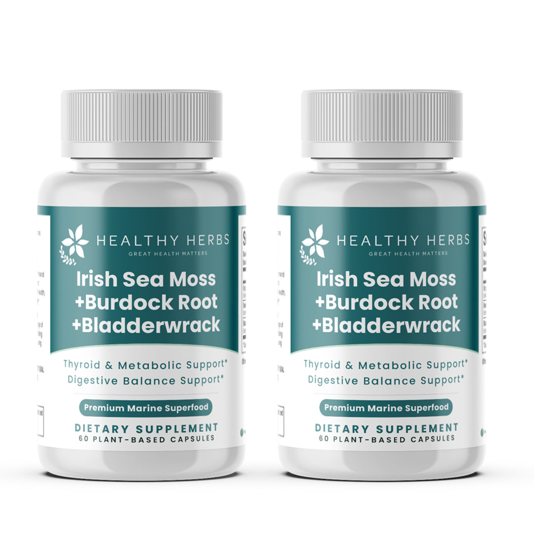 Healthy Herbs sea moss, burdock root, and bladderwrack capsules 900mg product image