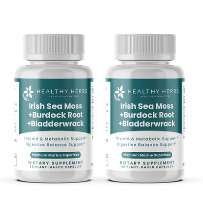 Healthy Herbs sea moss, burdock root, and bladderwrack capsules 900mg product image