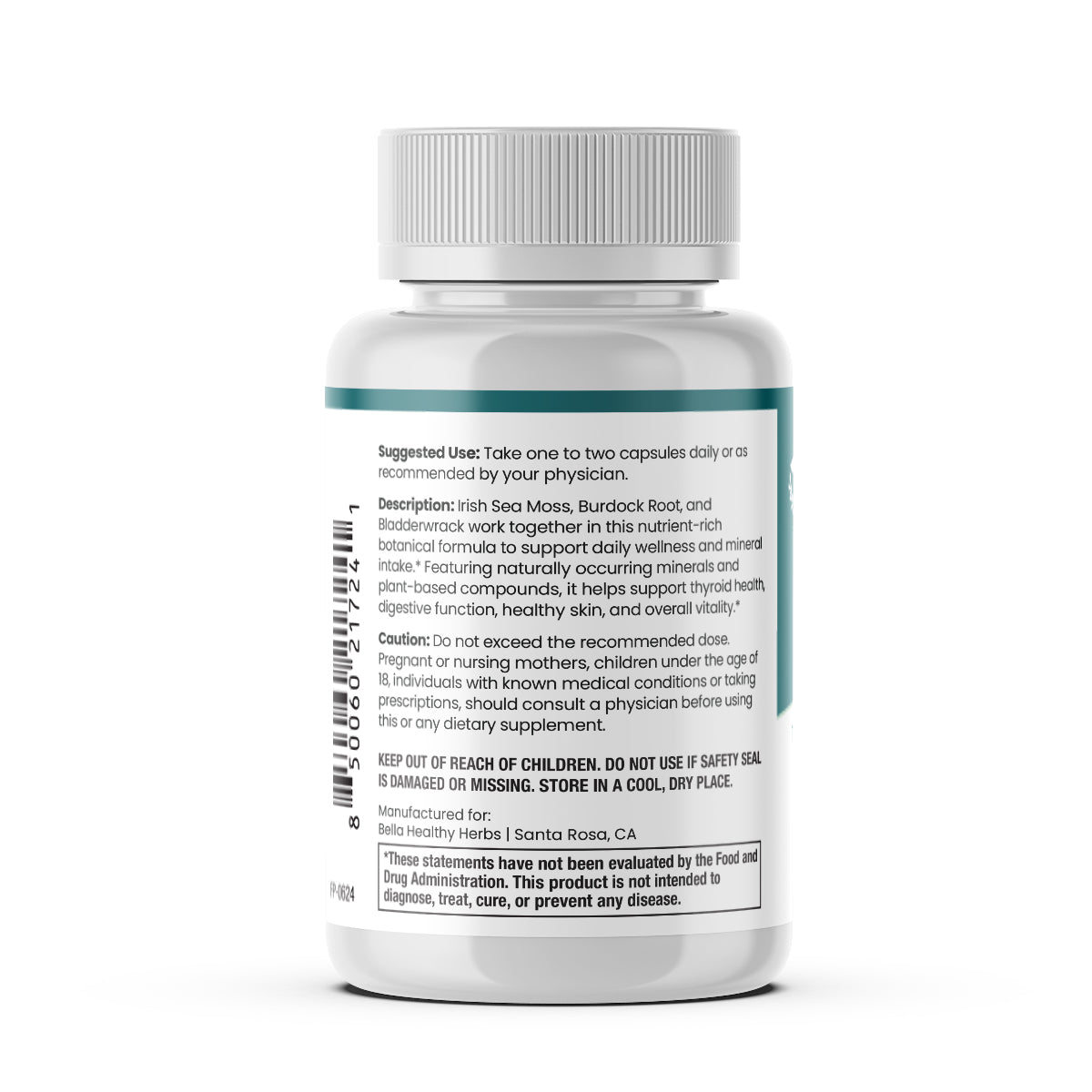 Healthy Herbs sea moss, burdock root, and bladderwrack capsules 900mg product image