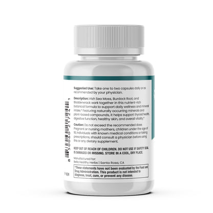 Healthy Herbs sea moss, burdock root, and bladderwrack capsules 900mg product image
