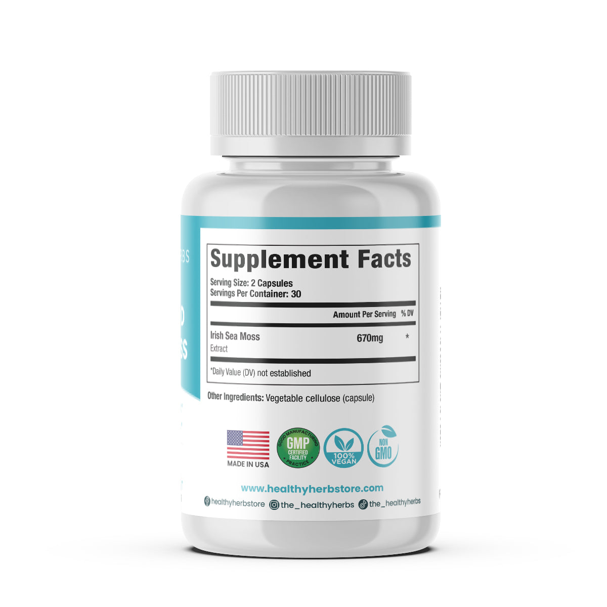 Healthy Herbs pure sea moss capsules 670mg product image
